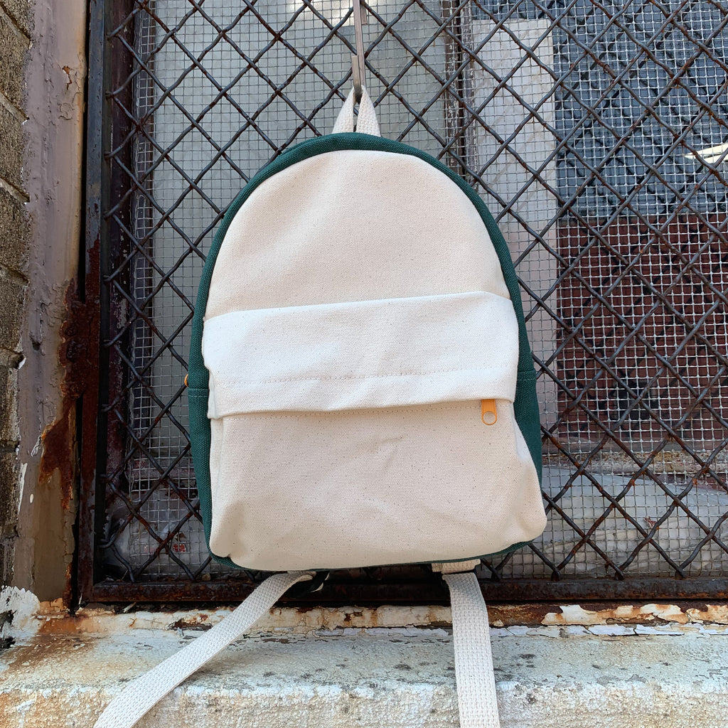 Canvas Mini Backpack-Natural
