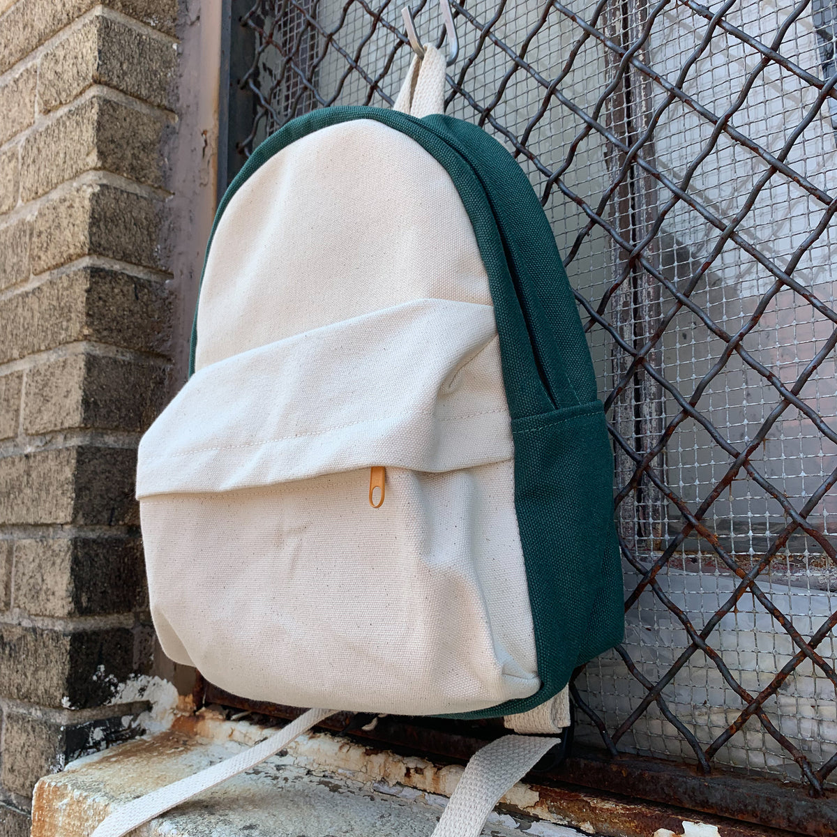 Canvas Mini Backpack-Natural | SewLab USA