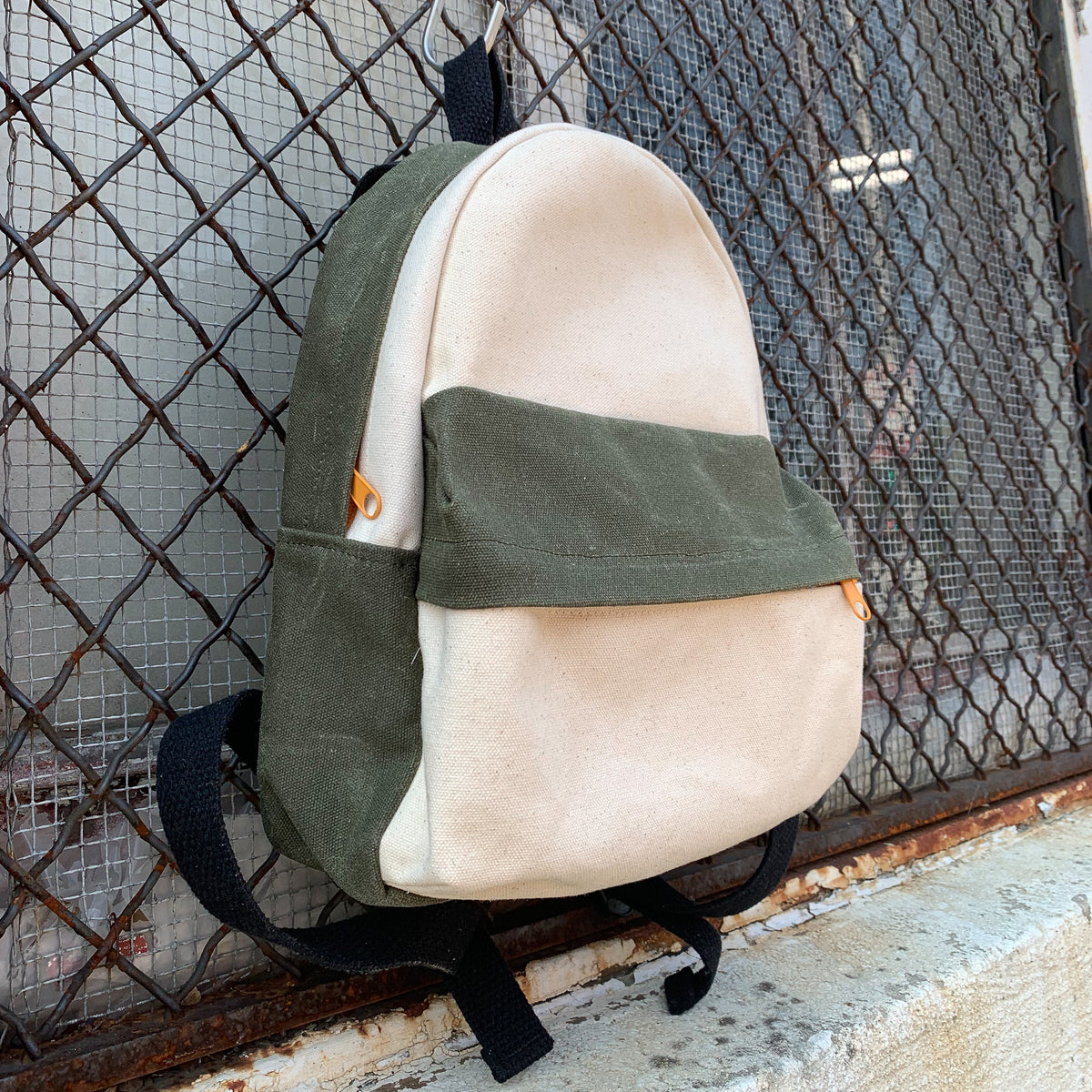 Canvas Mini Backpack-Waxed | SewLab USA