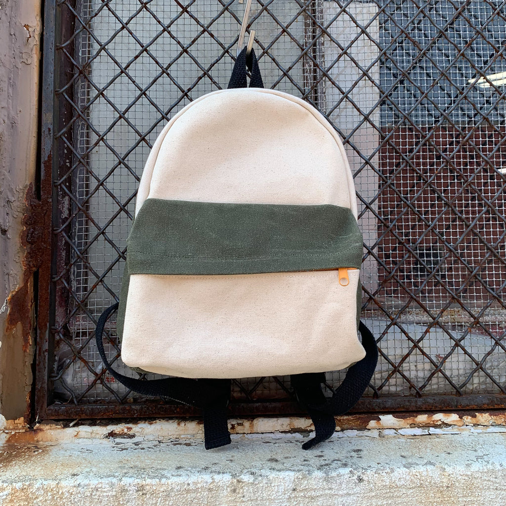 Canvas Mini Backpack-Waxed